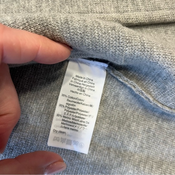 Women’s J. Crew gray cotton wool blend collared cardigan size small - Picture 4 of 8